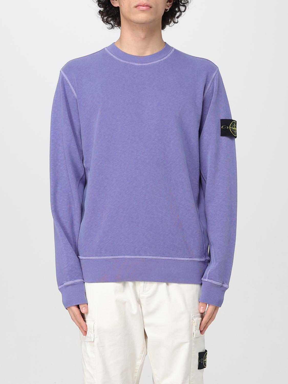 Stone Island Compass-badge Sweatshirt In Violet