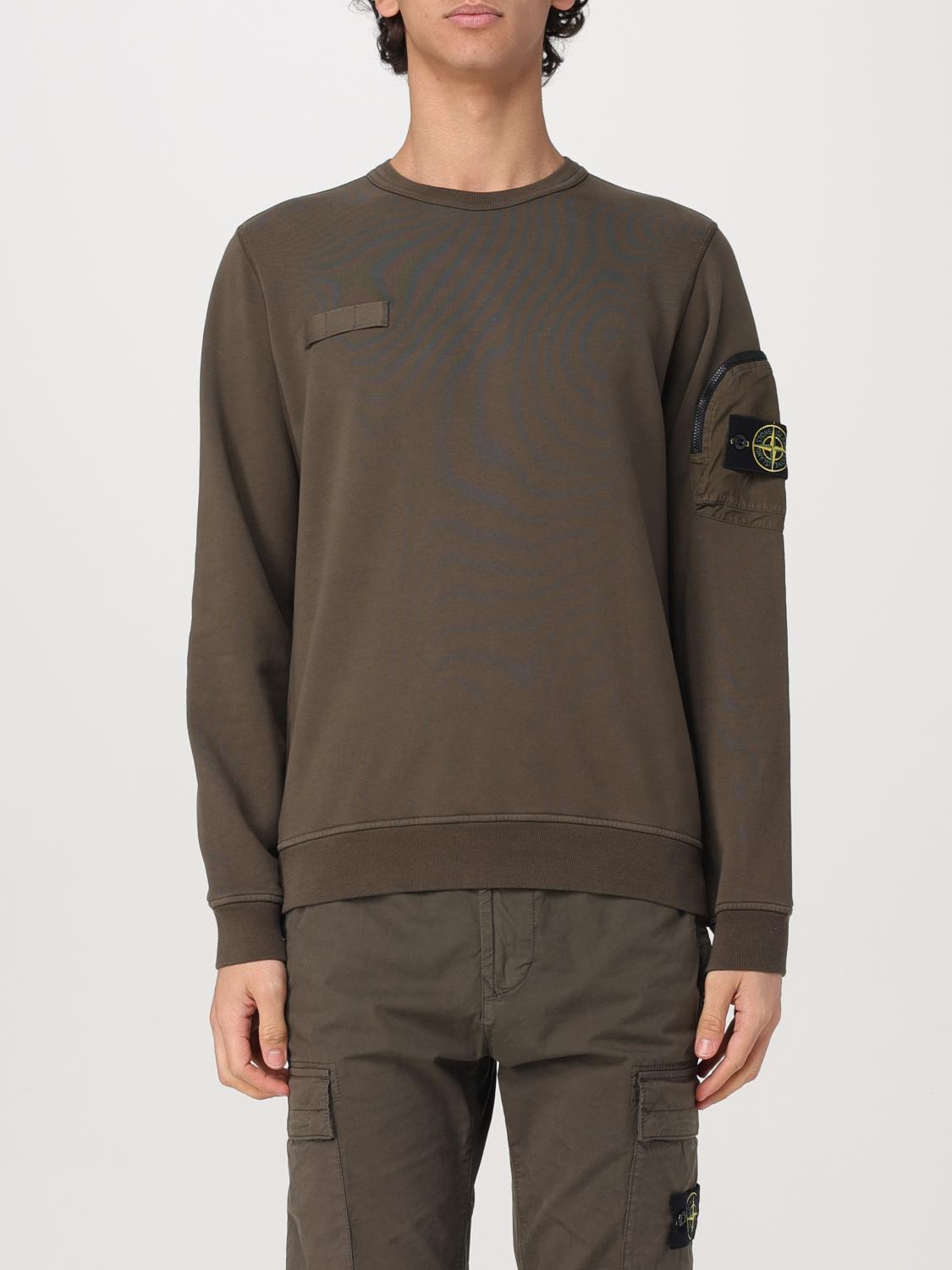 Stone Island Sweatshirt With Pocket In Green