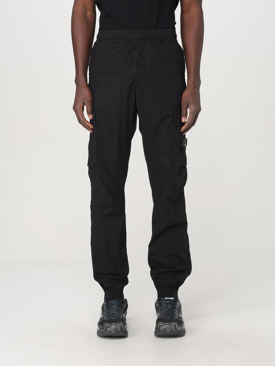 Stone Island Cargo Pants In Black