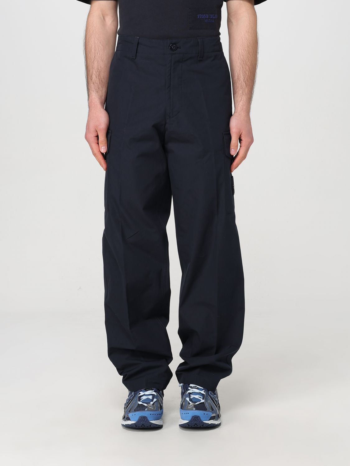 Stone Island Pants Men Color Navy