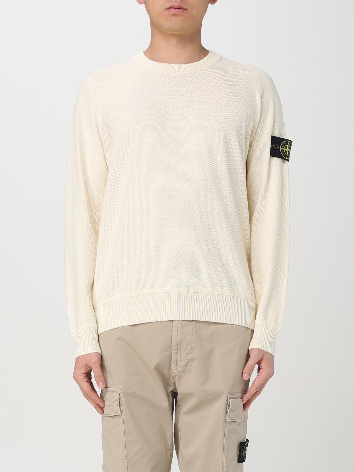 Stone Island Crewneck Sweatshirt In Ivory