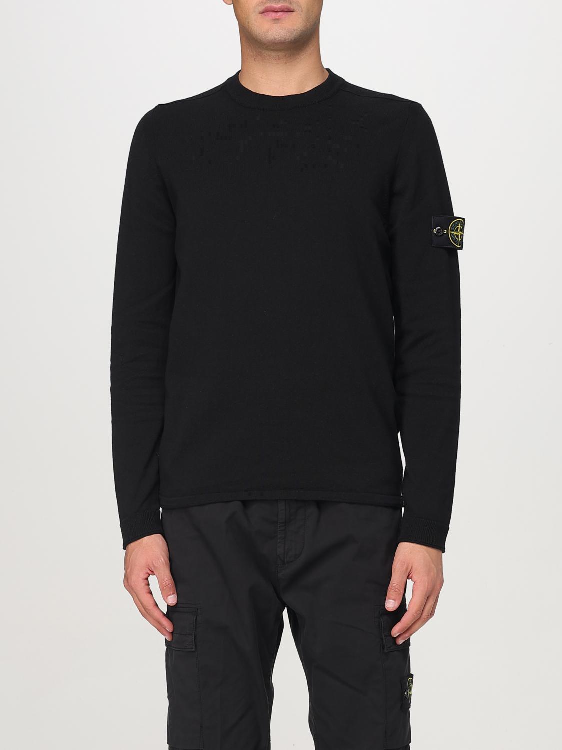 Shop Stone Island Sweater Men Color Black