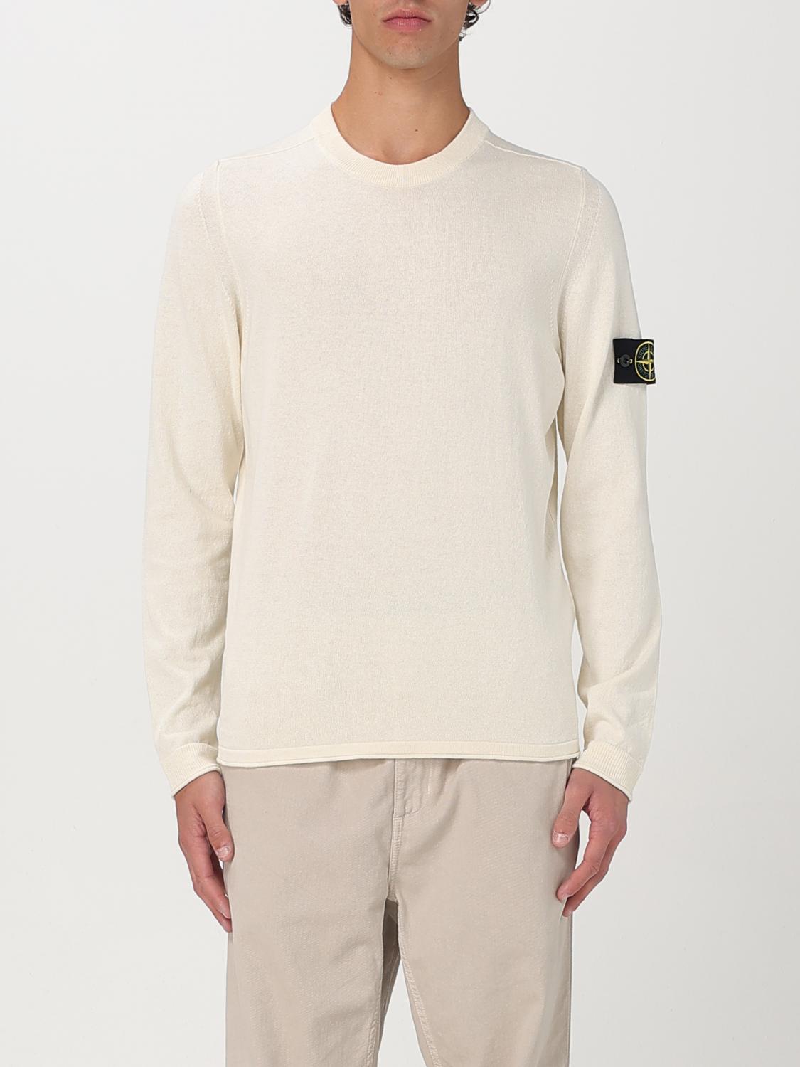 Stone Island 508a3 Maglia In Lana In Ivory