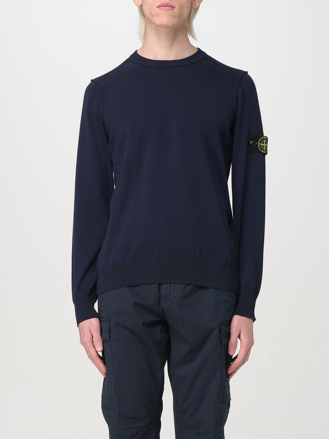 Stone Island Light Rws Pure Wool Sweater In Blue