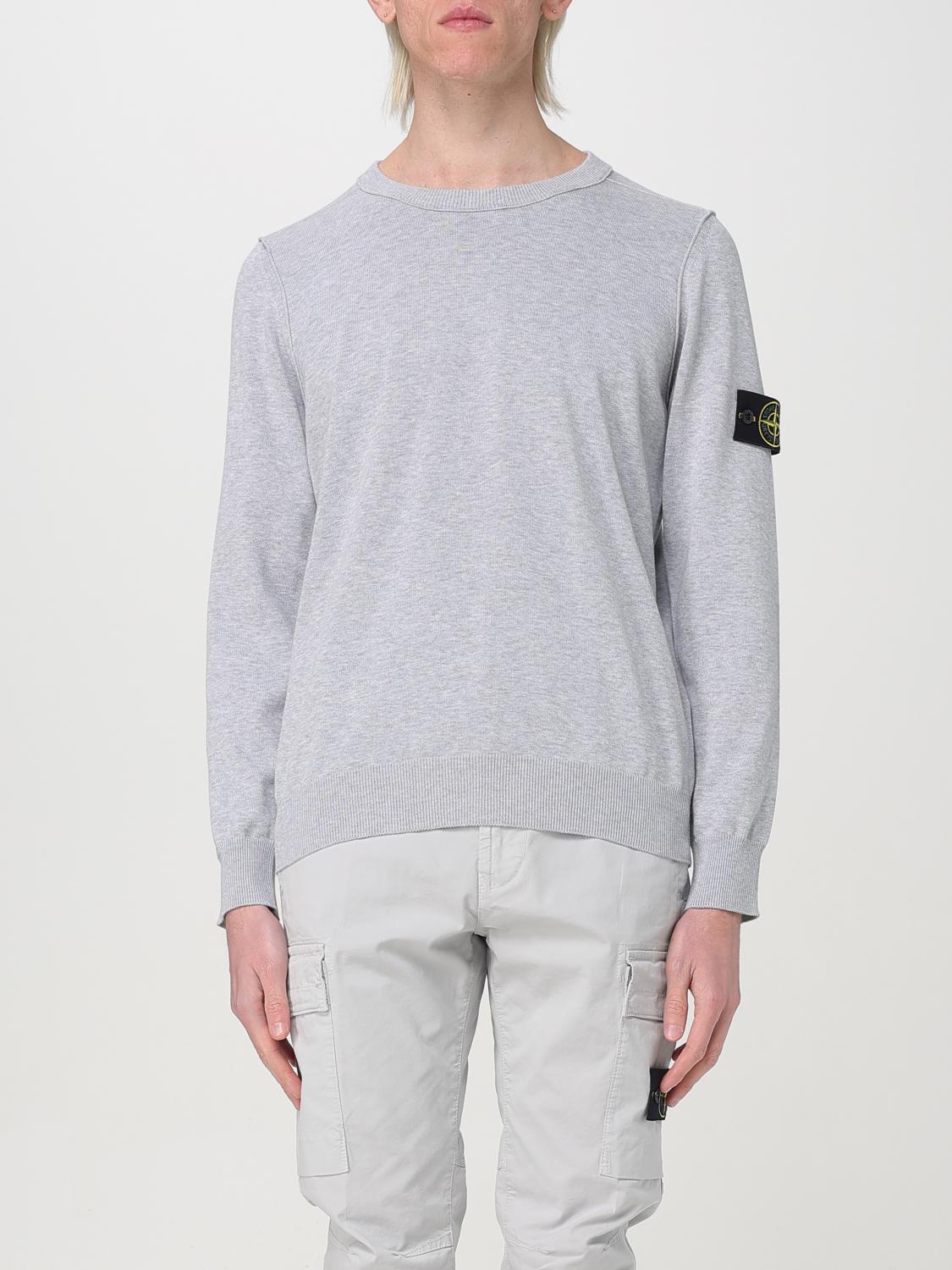 Stone Island Long Sleeve Crew Neck Sweater In Purple
