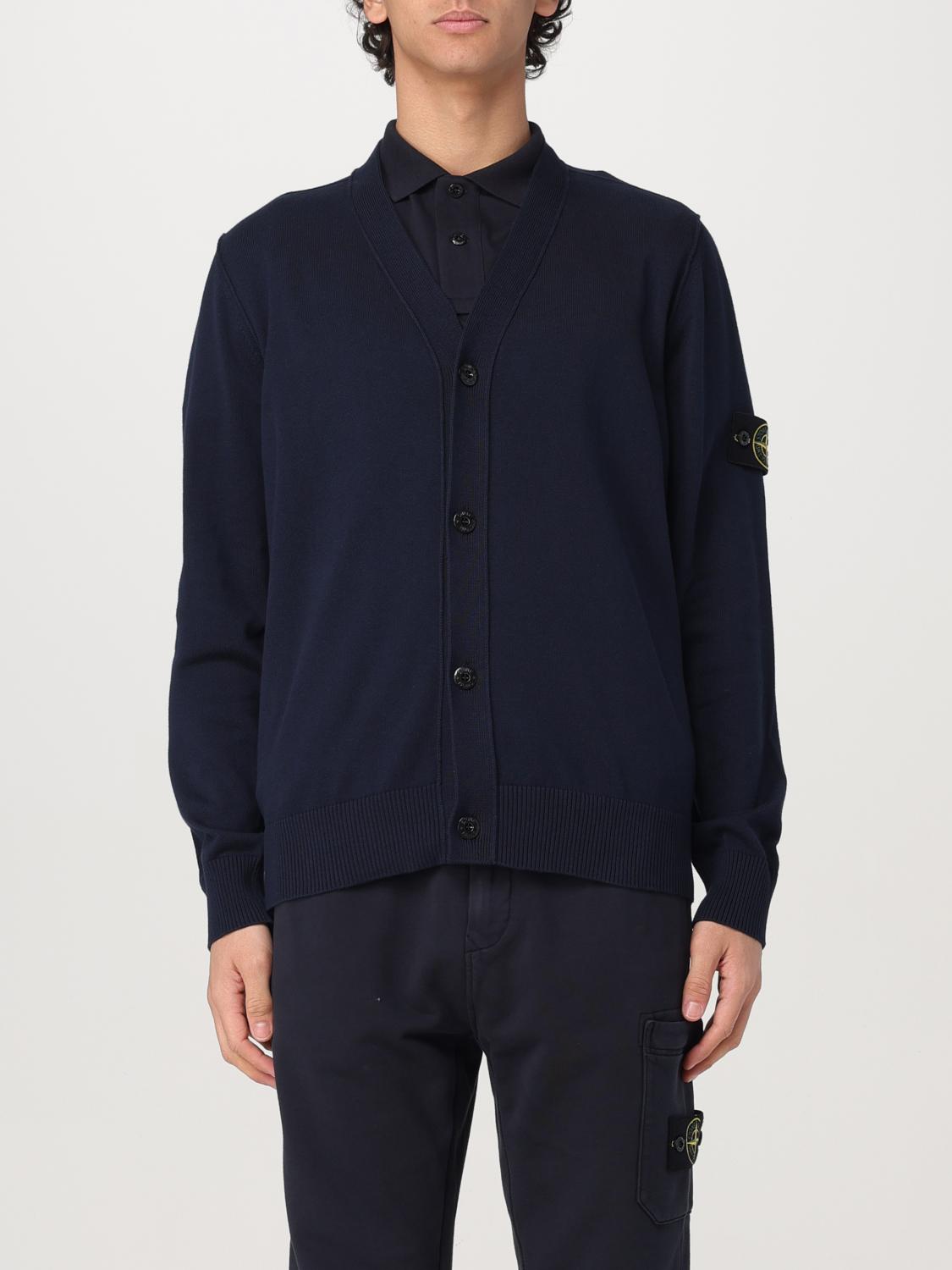 Stone Island Cardigan  Men Color Blue In Blue