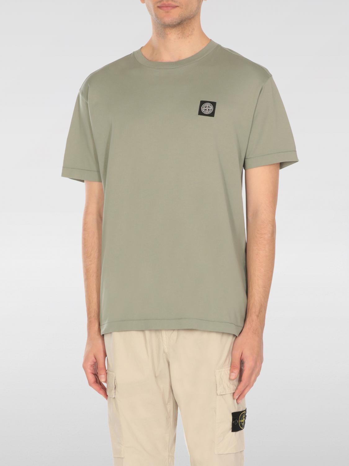 Stone Island T-shirt Men In Green