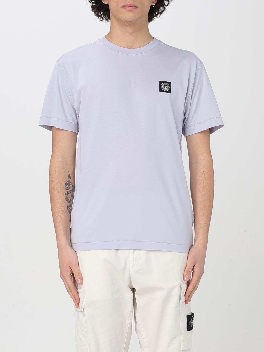 Stone Island Cotton Jersey T-shirt In Wisteria