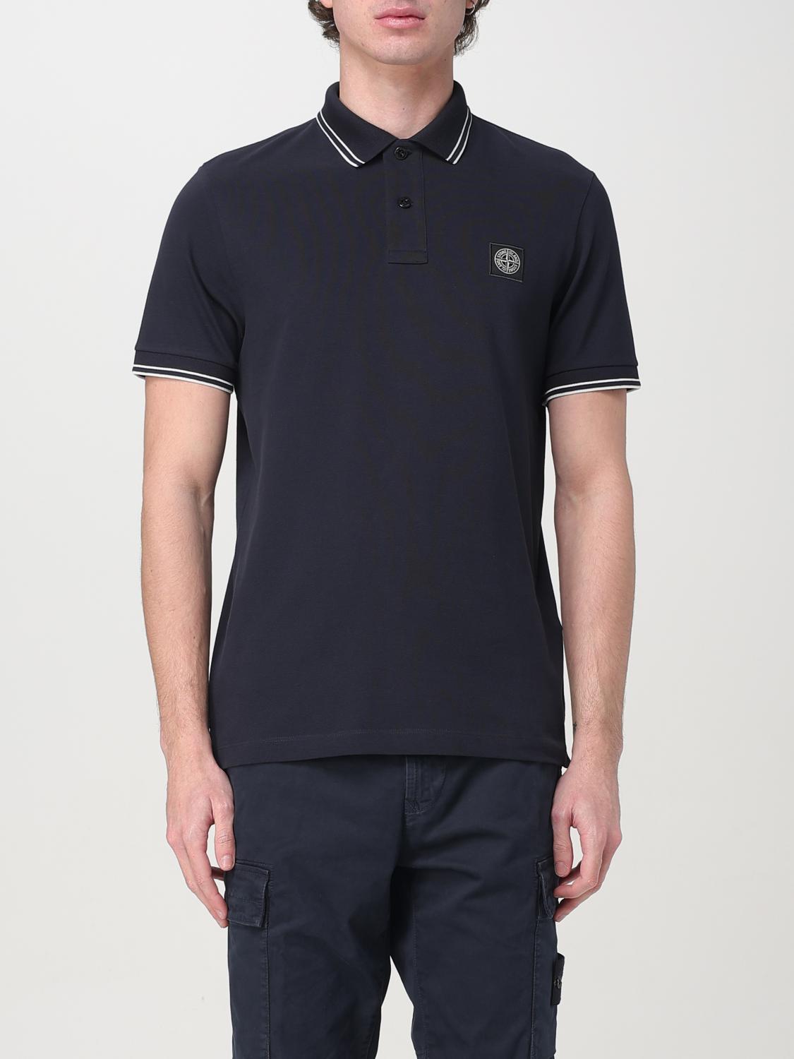Stone Island Polo Shirt In Blue