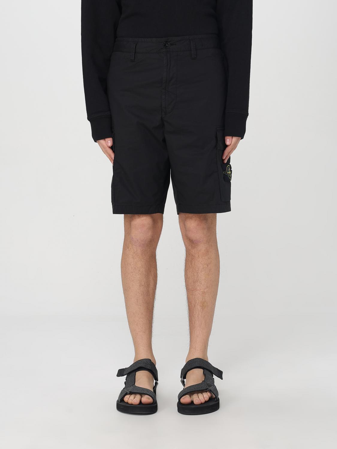 Stone Island Black Regular Fit Shorts In Black
