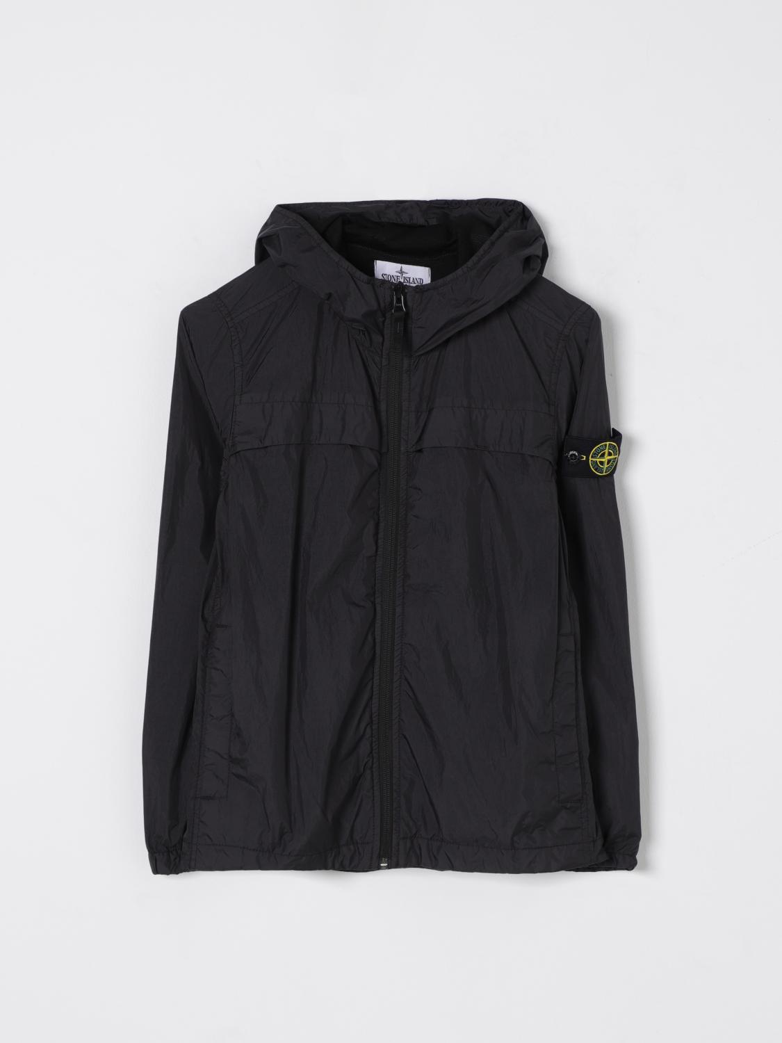 Stone Island Jacket Junior Kids Color Black In Black