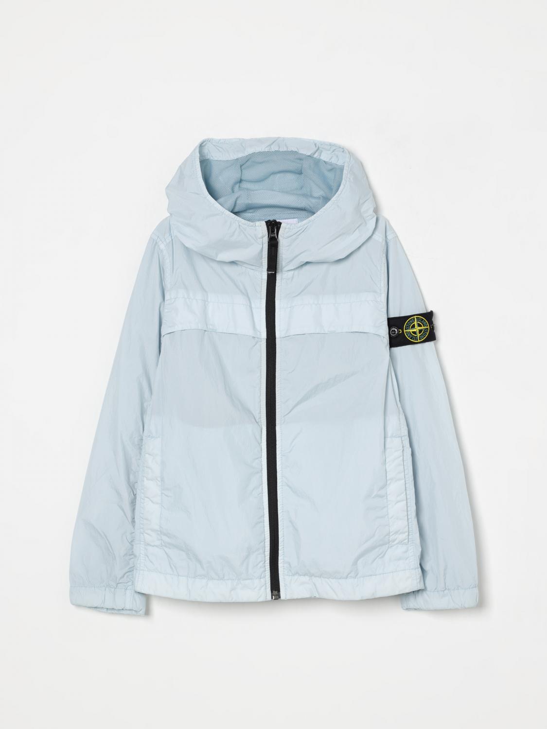 Stone Island Jacket Junior Kids Color Blue In Blue