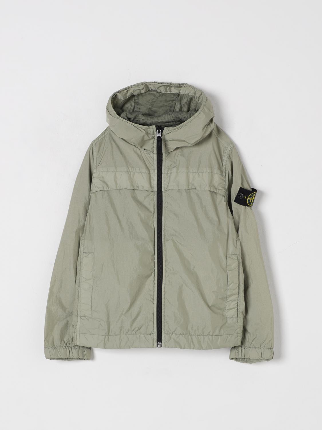 Stone Island Jacket Junior Kids Color Green In Green