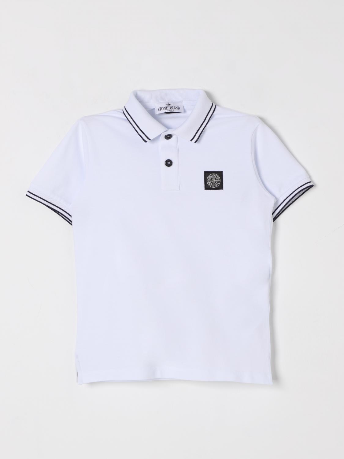Stone Island Polo Shirt  Junior Kids Color White In White