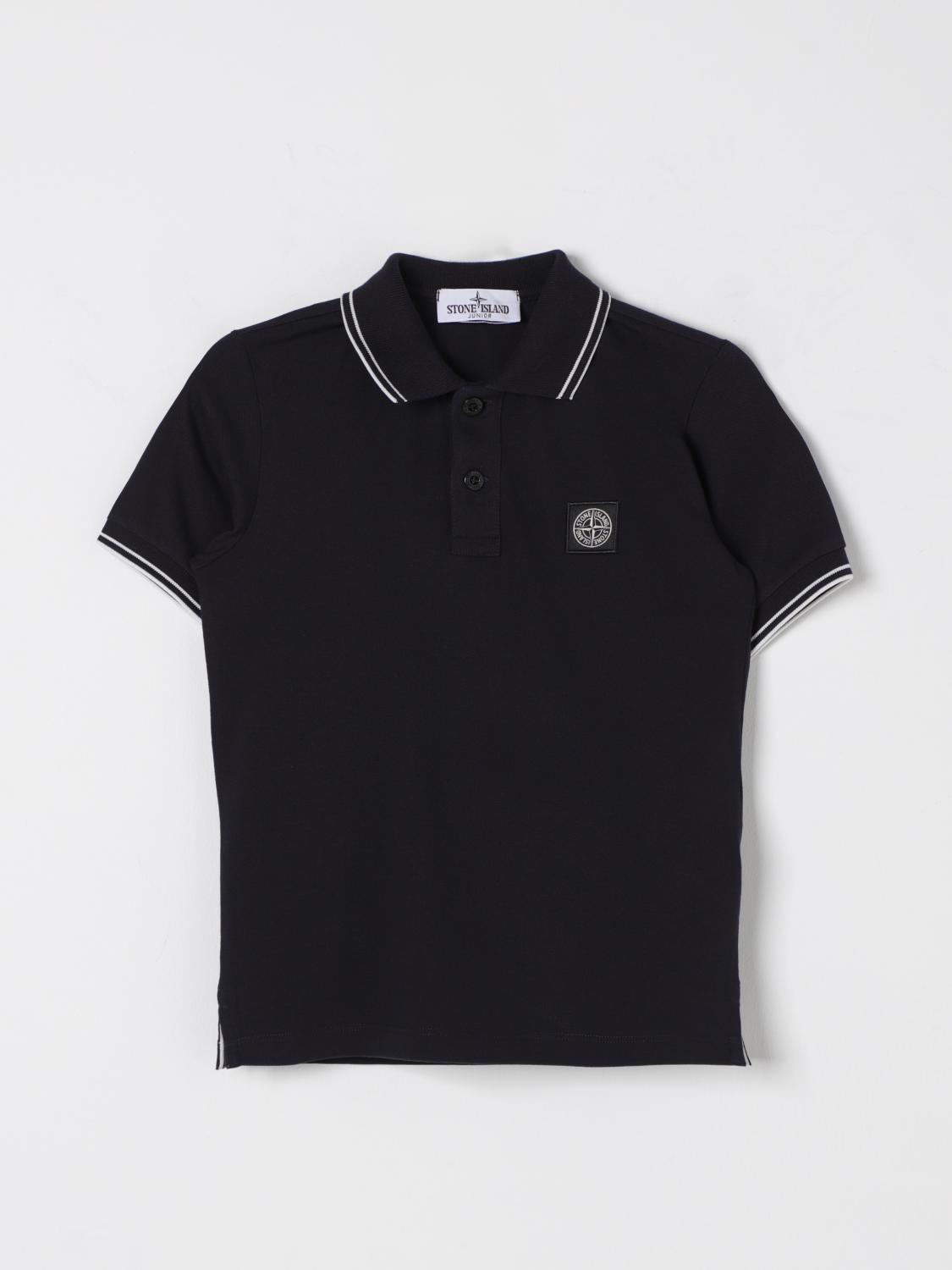 STONE ISLAND JUNIOR Polo Shirt Kids color Navy　STONE ISLAND JUNIOR ポロシャツ キッズカラー ネイビー STONE