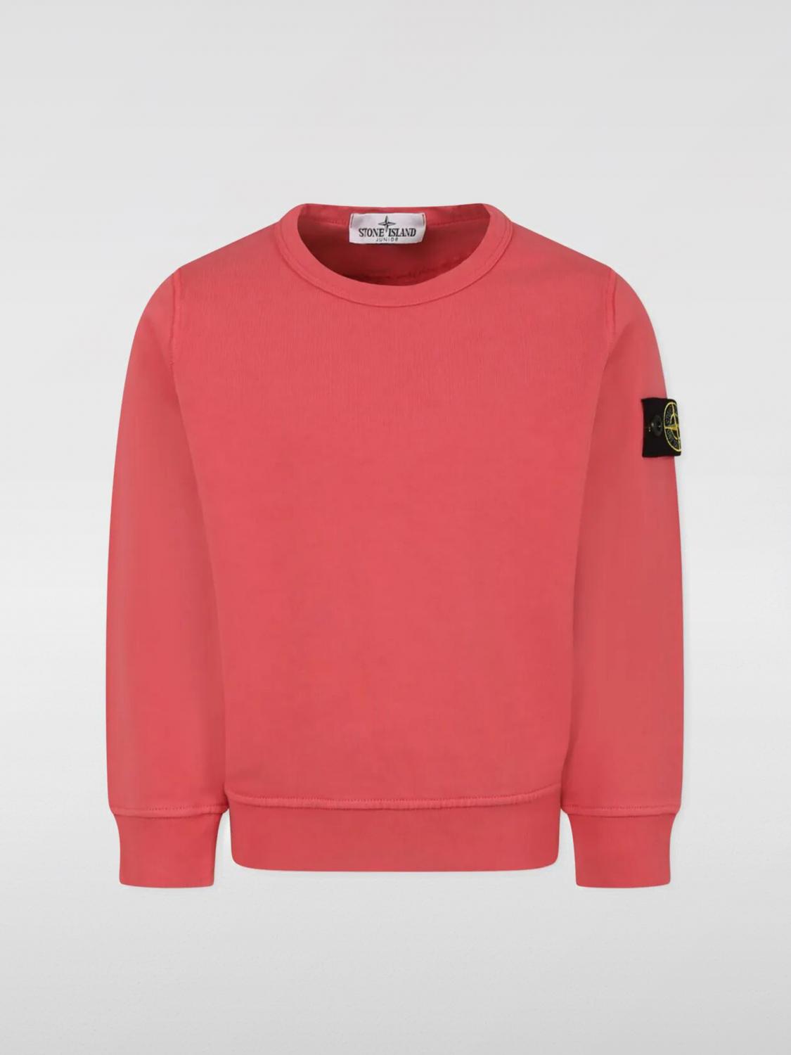 Stone Island Sweater Junior Kids Color Geranium In Geranium