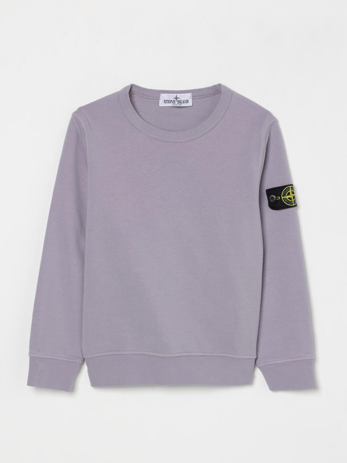 Stone Island Sweater Junior Kids Color Wisteria In Wisteria