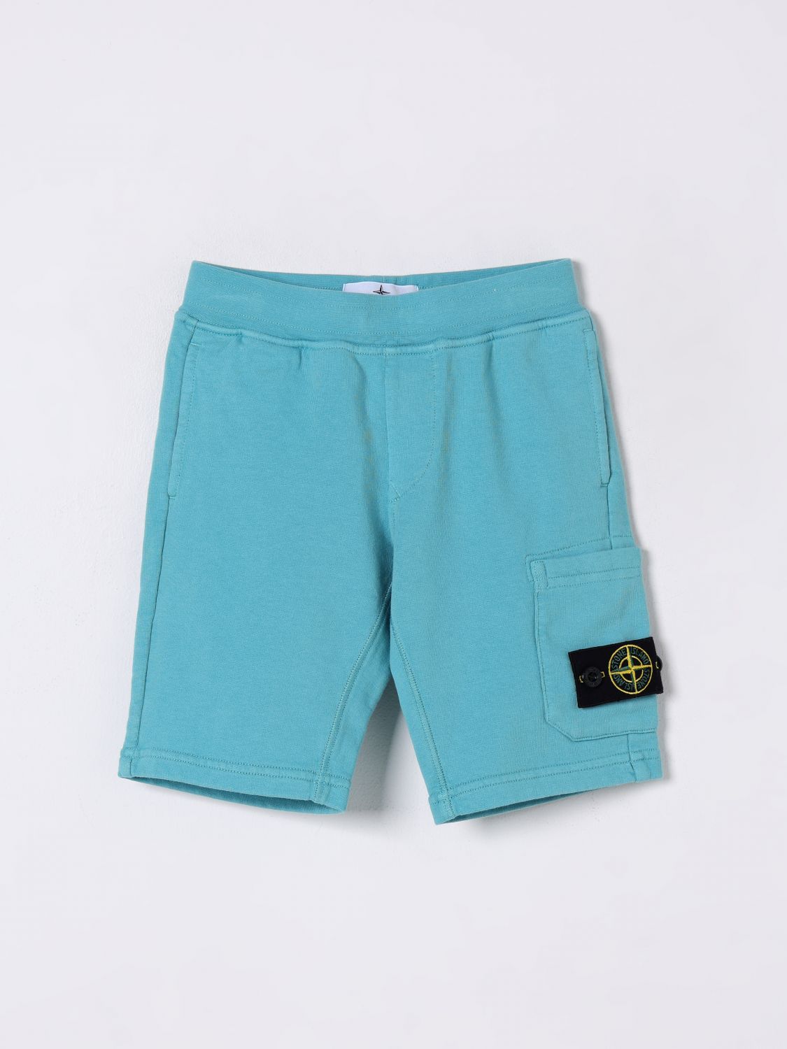 Stone Island Junior Shorts  Kids Color Turquoise