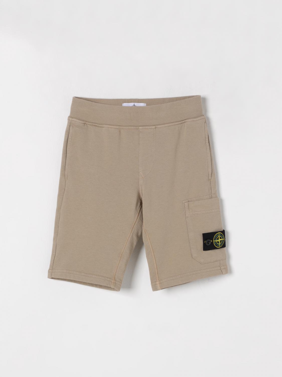 Stone Island Shorts Junior Kids Color Beige In Beige