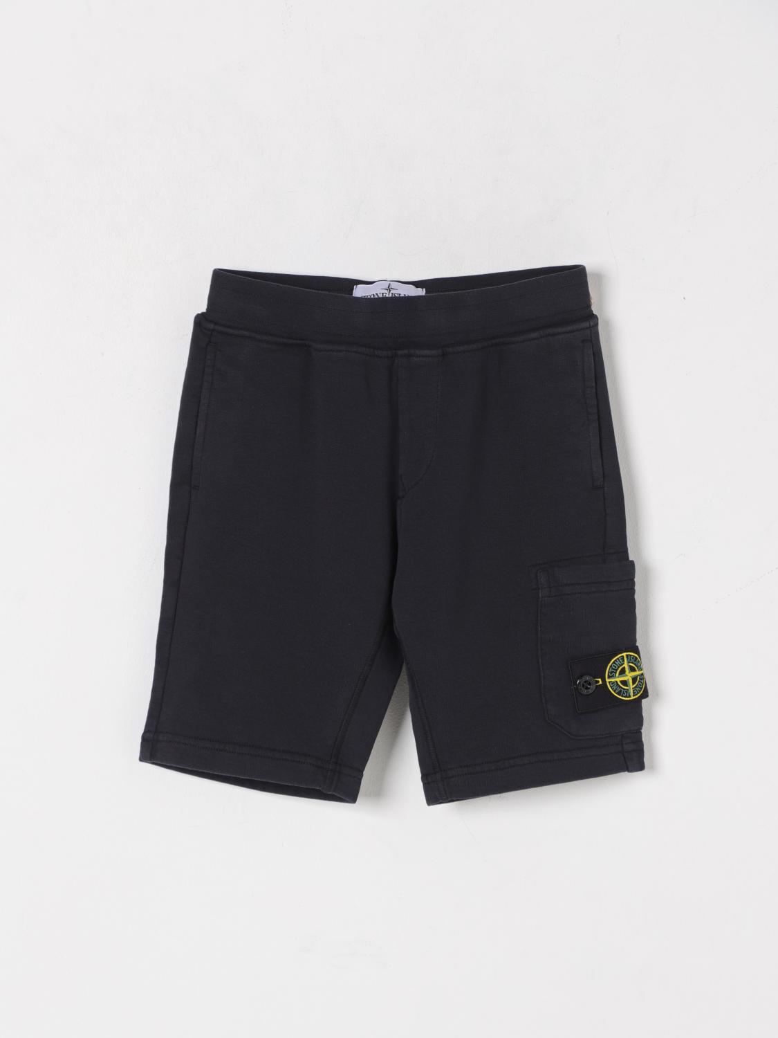 Stone Island Kids Shorts Blue In Navy