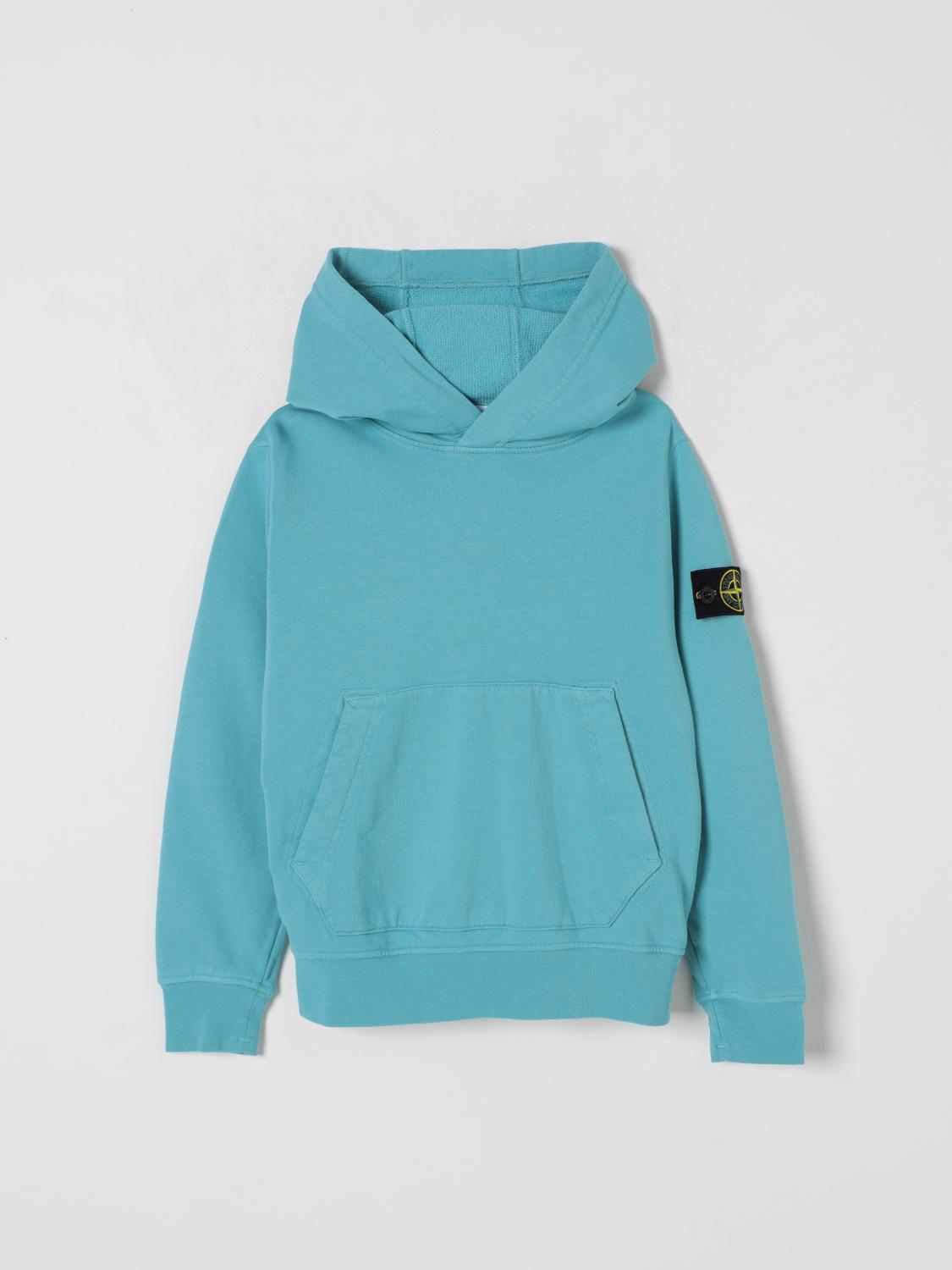 Stone Island Junior Sweater Kids Color Turquoise In Turquoise
