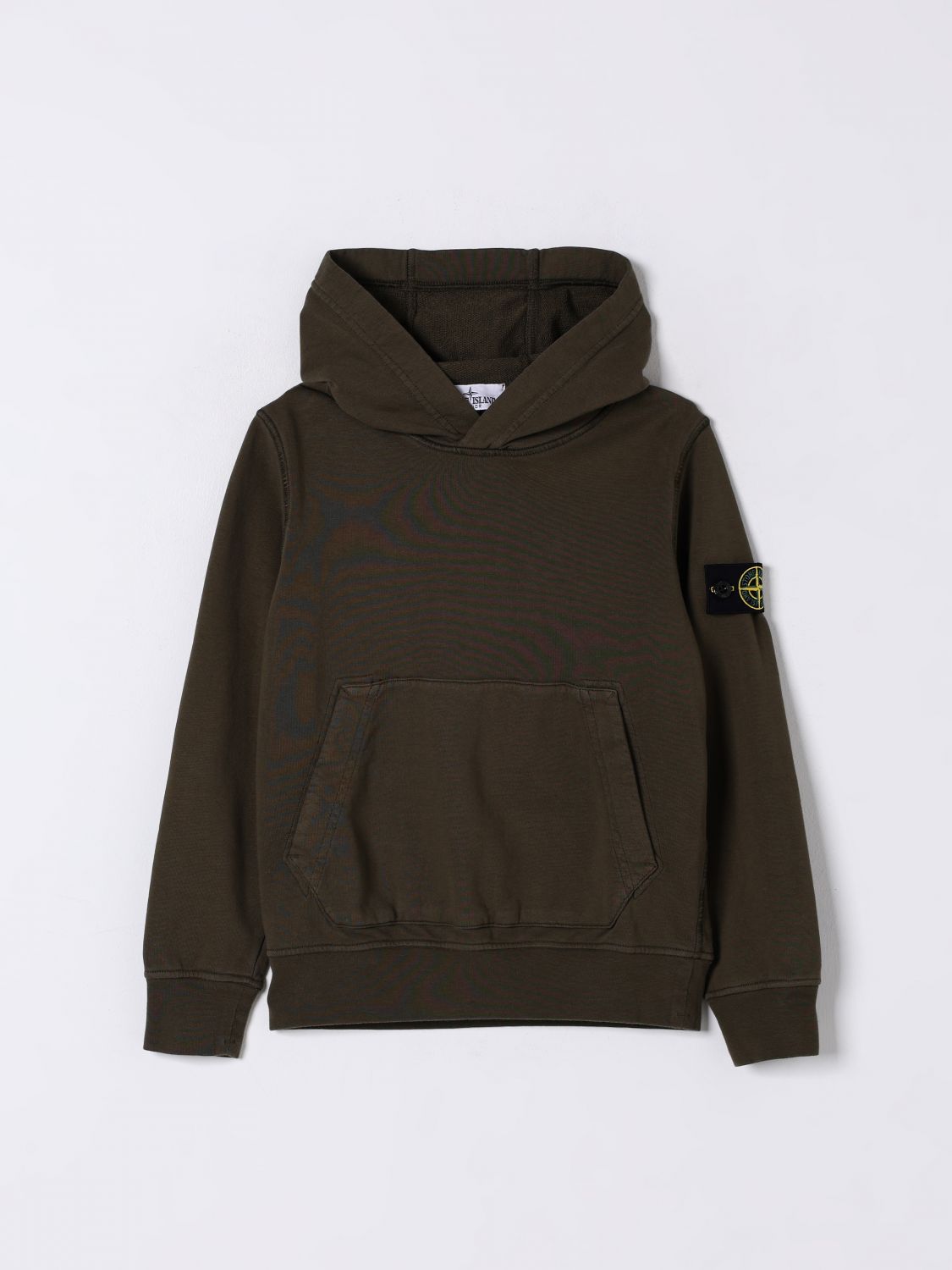 Stone Island Sweater Junior Kids Color Military In Military