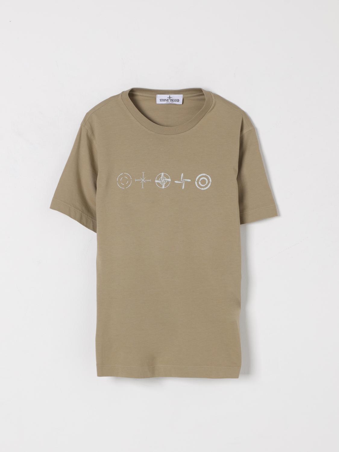 STONE ISLAND JUNIOR T-Shirt Kids color Mud　STONE ISLAND JUNIOR Tシャツ キッズカラー マッド STONE