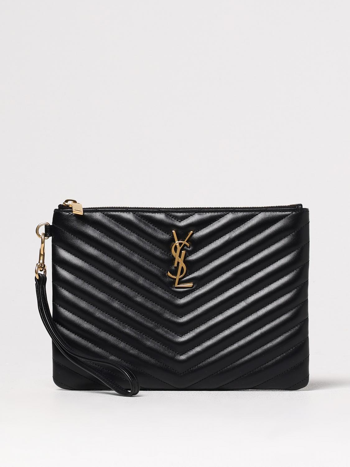 SAINT LAURENT Clutch Woman color Black