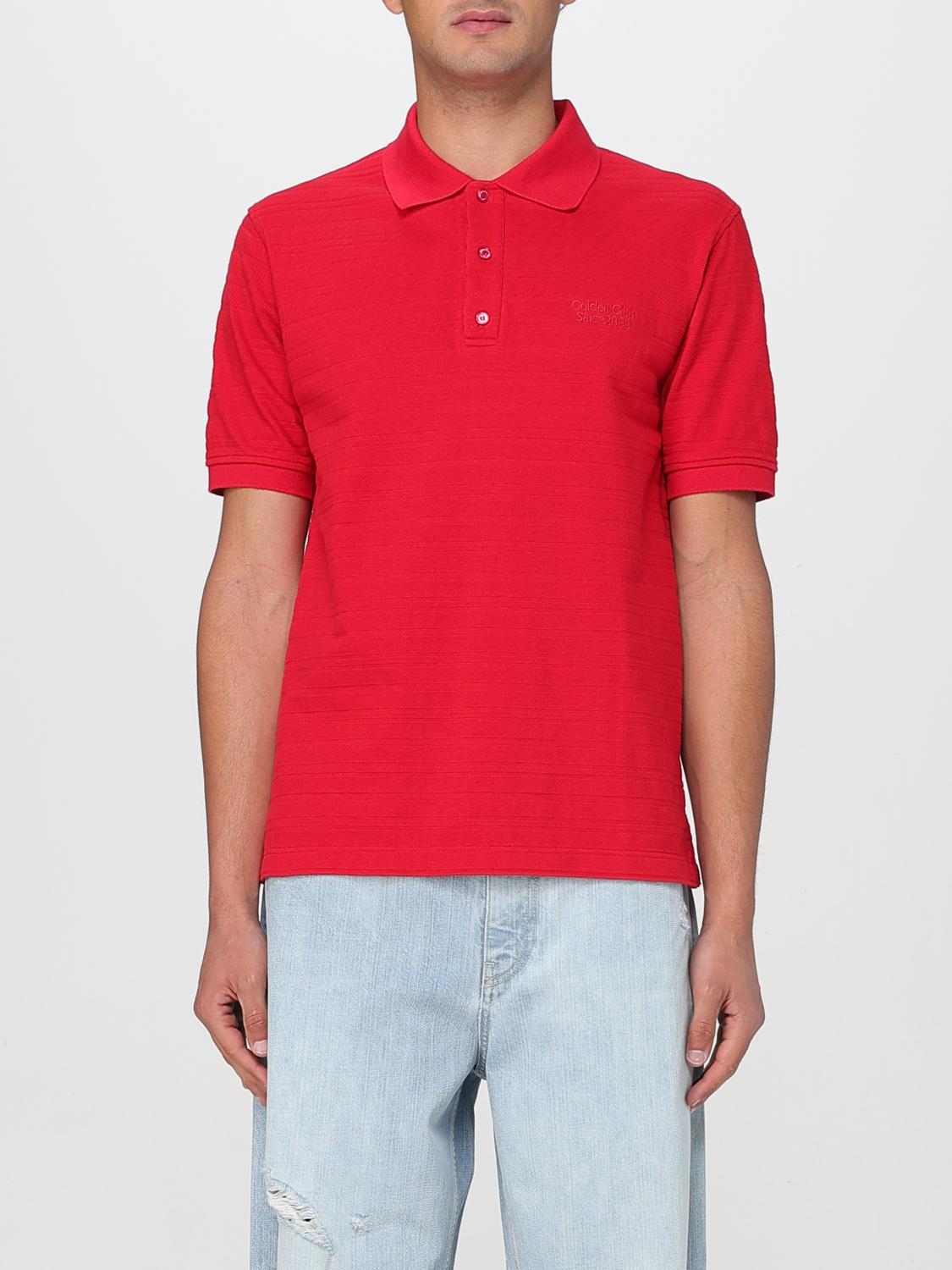Golden Goose Polo Shirt With Regular Collar And Short Sleeves In Red