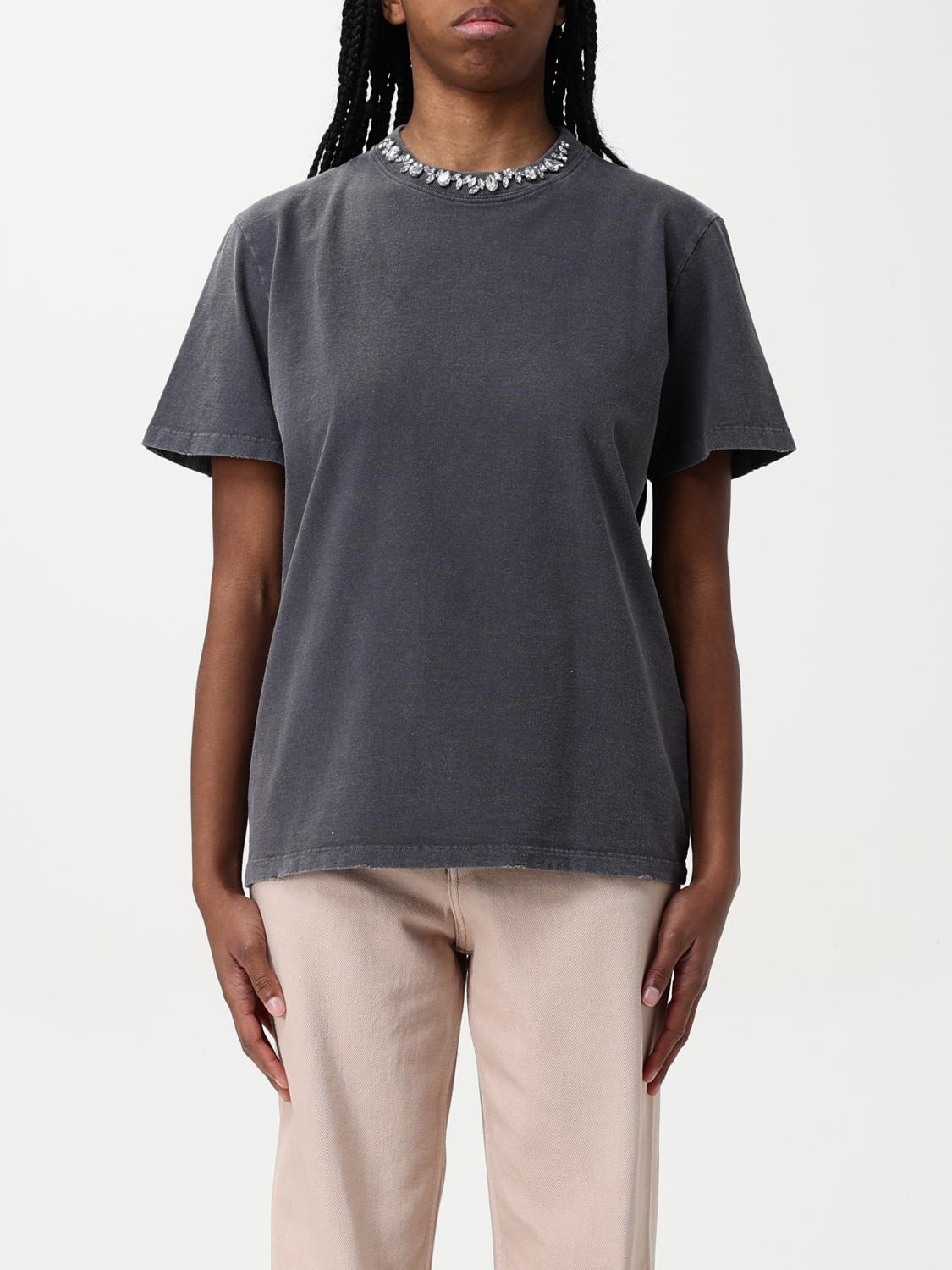 Golden Goose Gray Crystals T-shirt In Gray