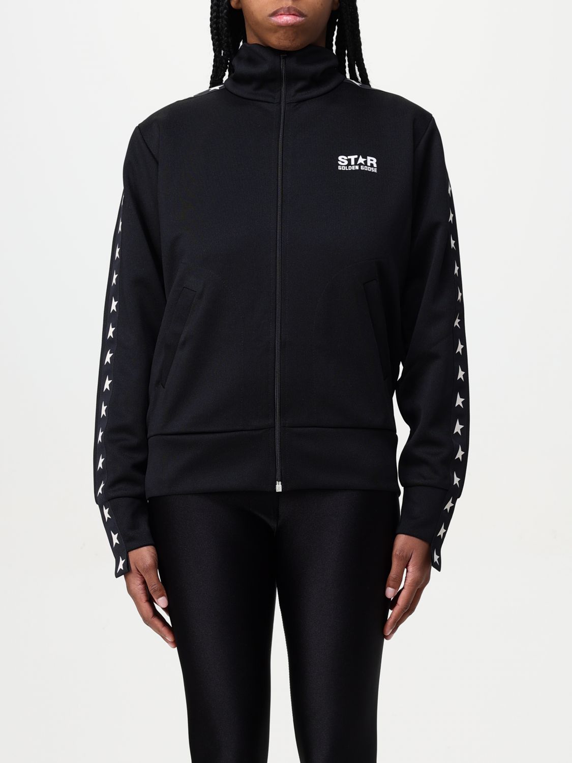 Shop Golden Goose Sweatshirt Woman Color Black