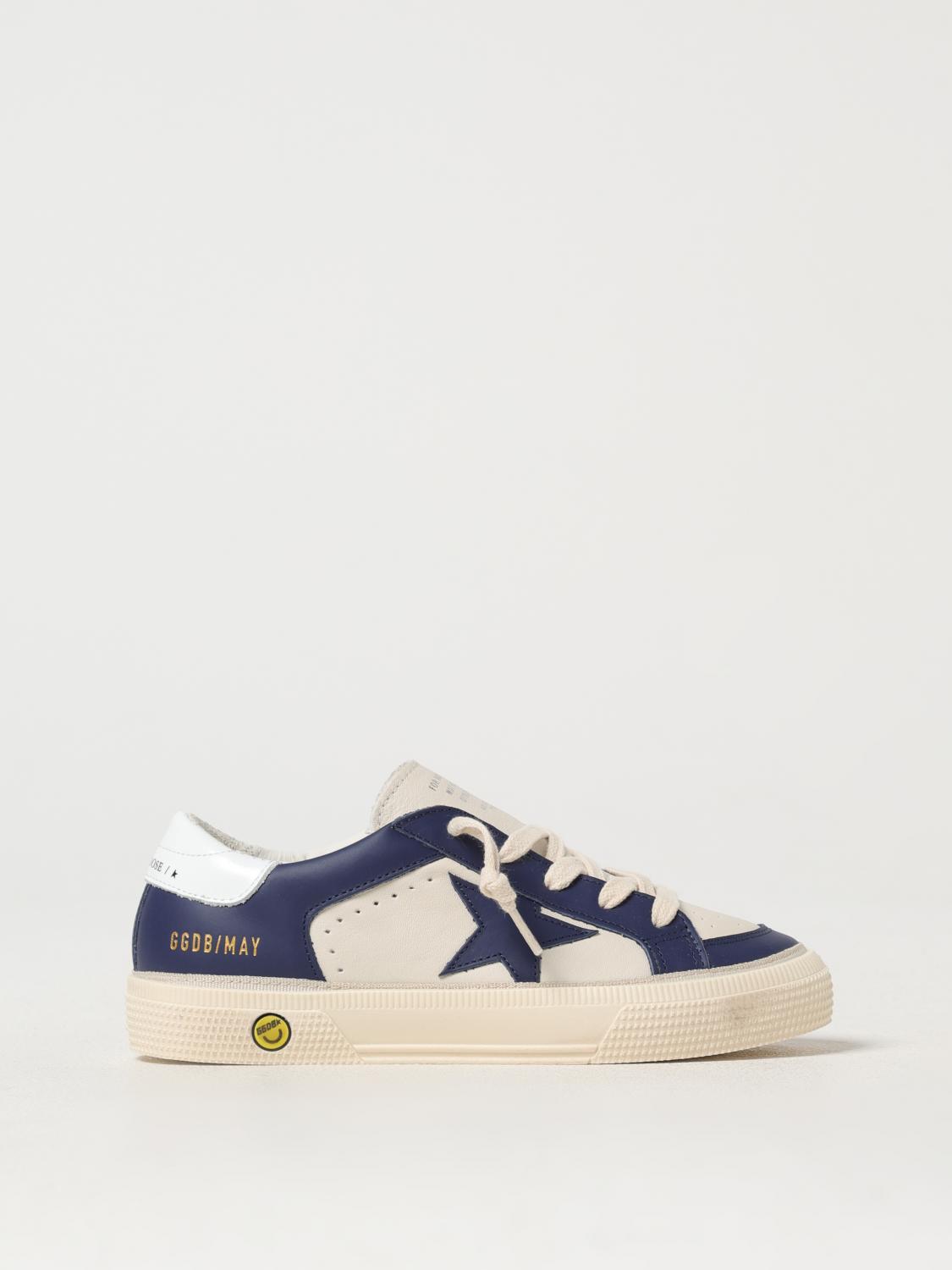 Golden Goose Girls Green Kids May Panelled Leather Low-top Trainers 6-9 Years In Weiss
