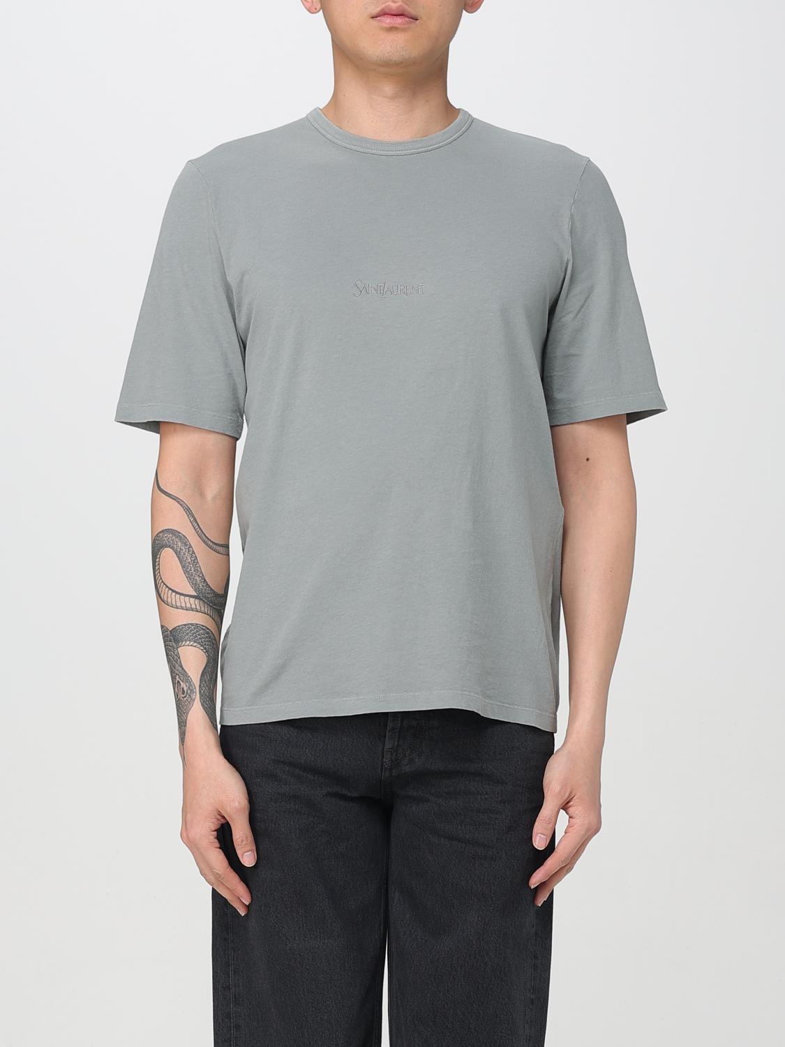 SAINT LAURENT T-Shirt Men color Grey