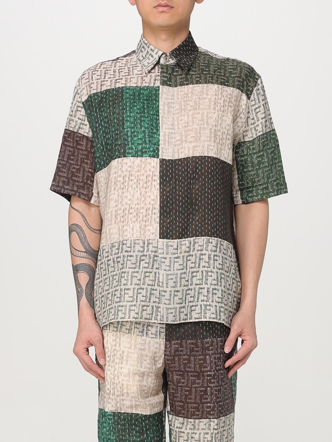Fendi Mannelijk Beige Shirt Men Color Maat 40