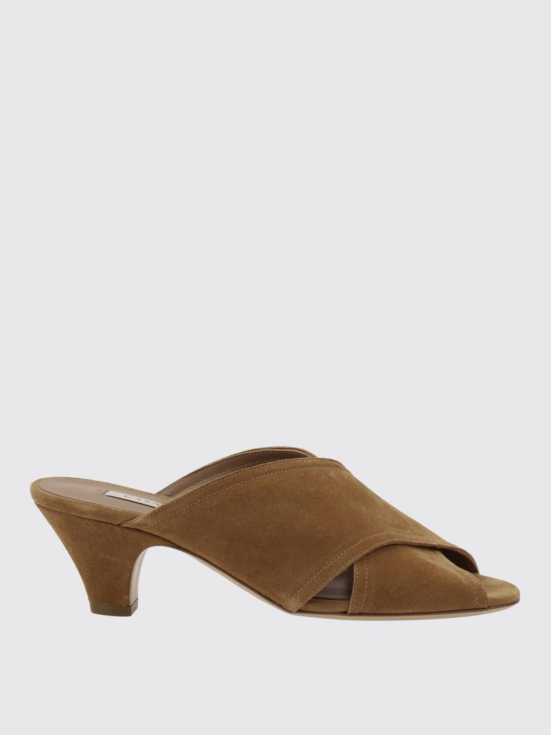 Casadei Suede Sandals In ハニー