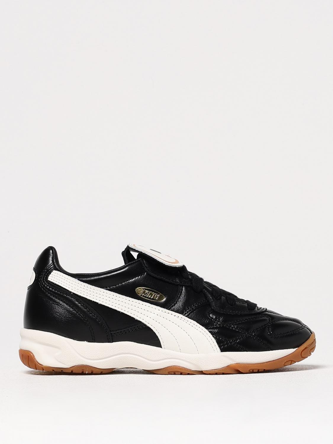 Puma 'king' Black Sneakers With Formstrip Logo Detail On The Side And Logo Patch On The Tongue In Black