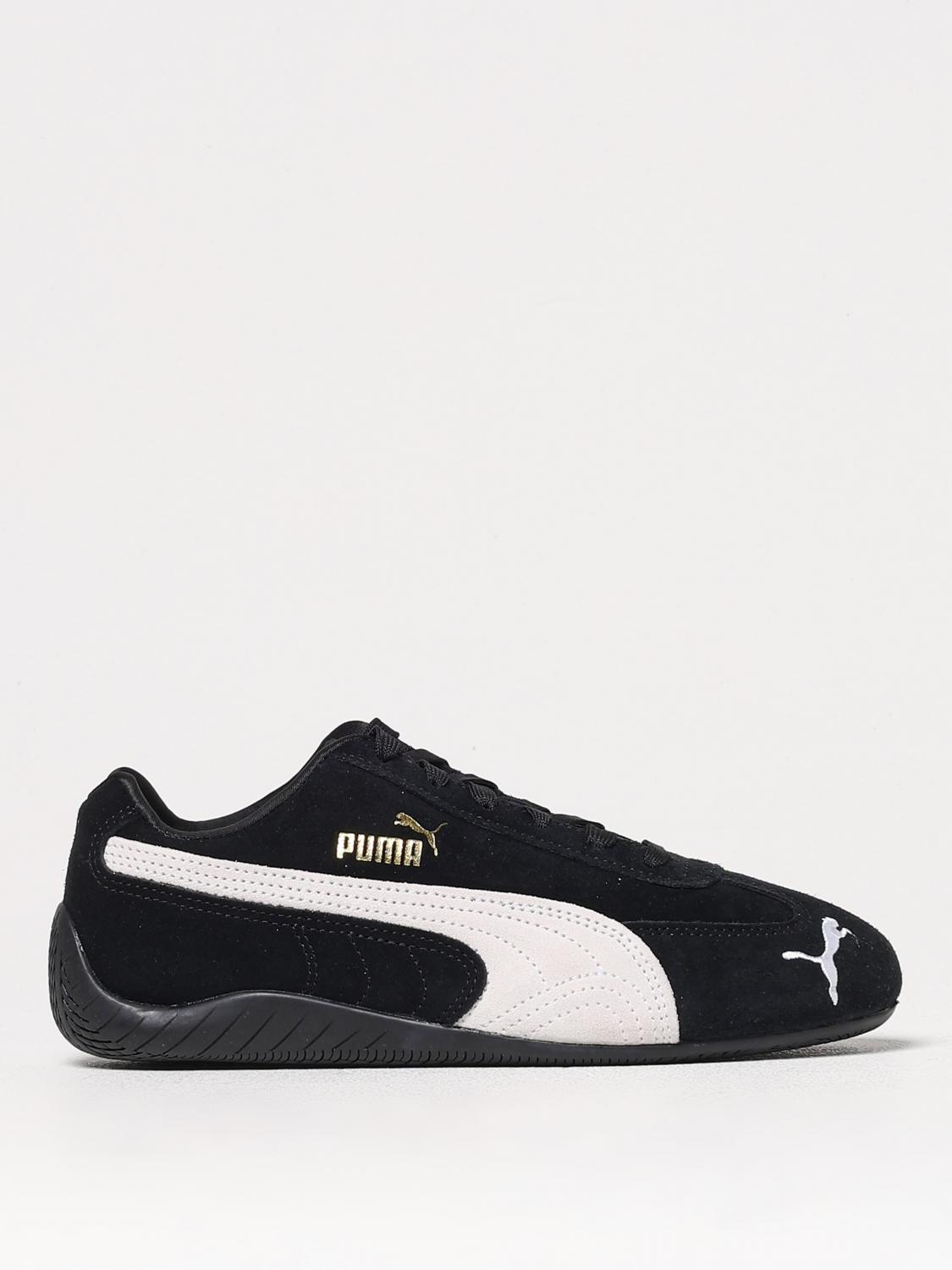 Puma 'speedcat' Black Sneakers With Logo Print On The Side And Logo Lettering On The Side In Black