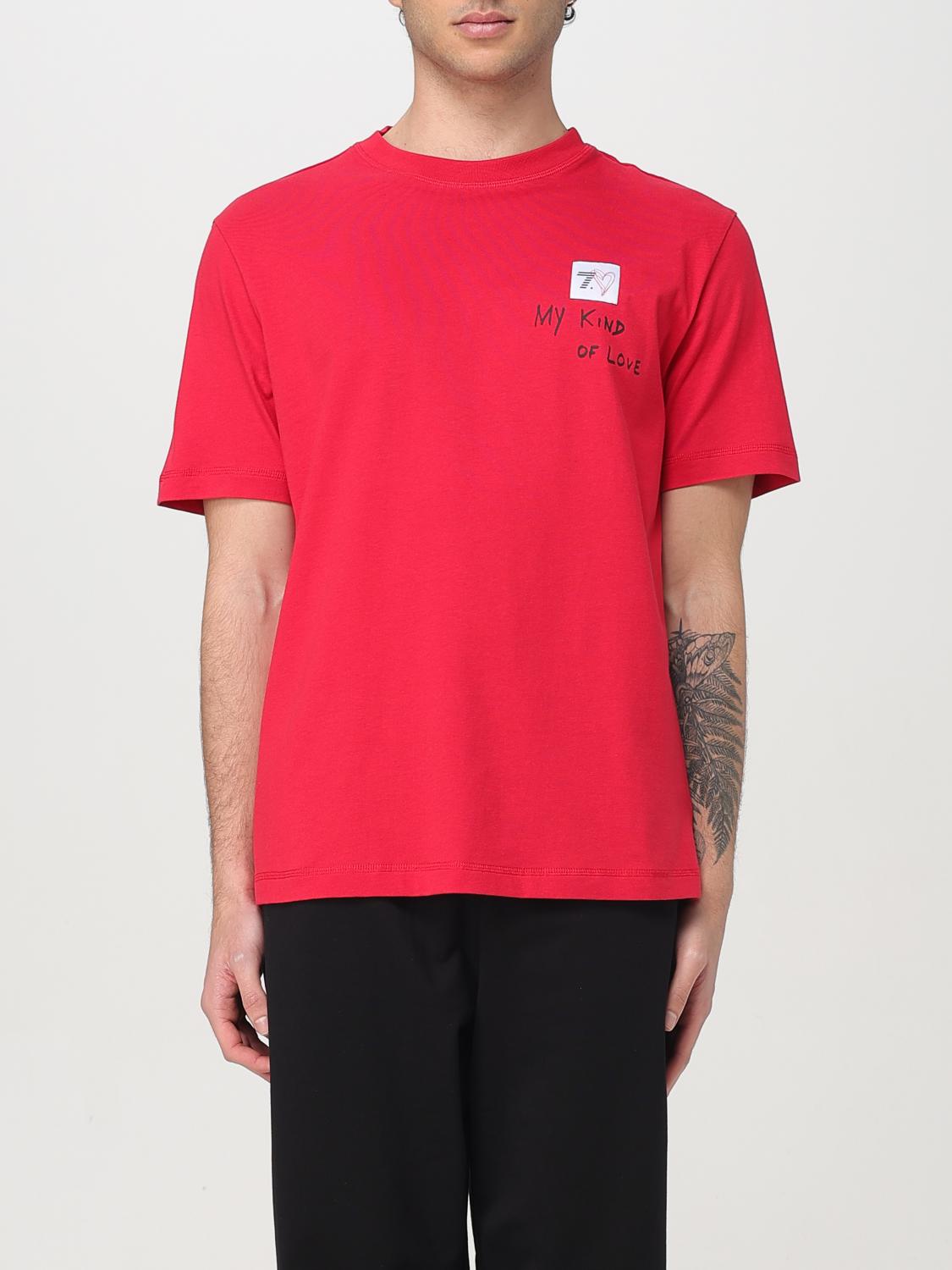 Ea7 Regular Fit T-shirts In Red