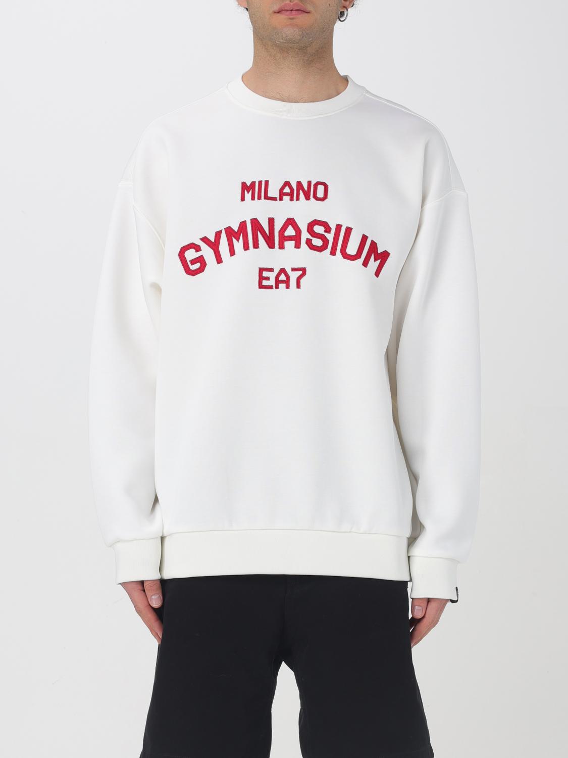Ea7 Milano Gymnasium-motif Sweatshirt In Natural