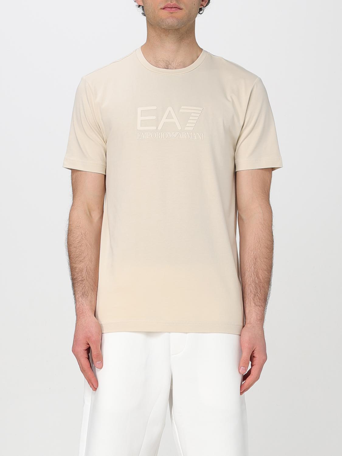 Ea7 T-shirt Men Color Ivory In Ivory