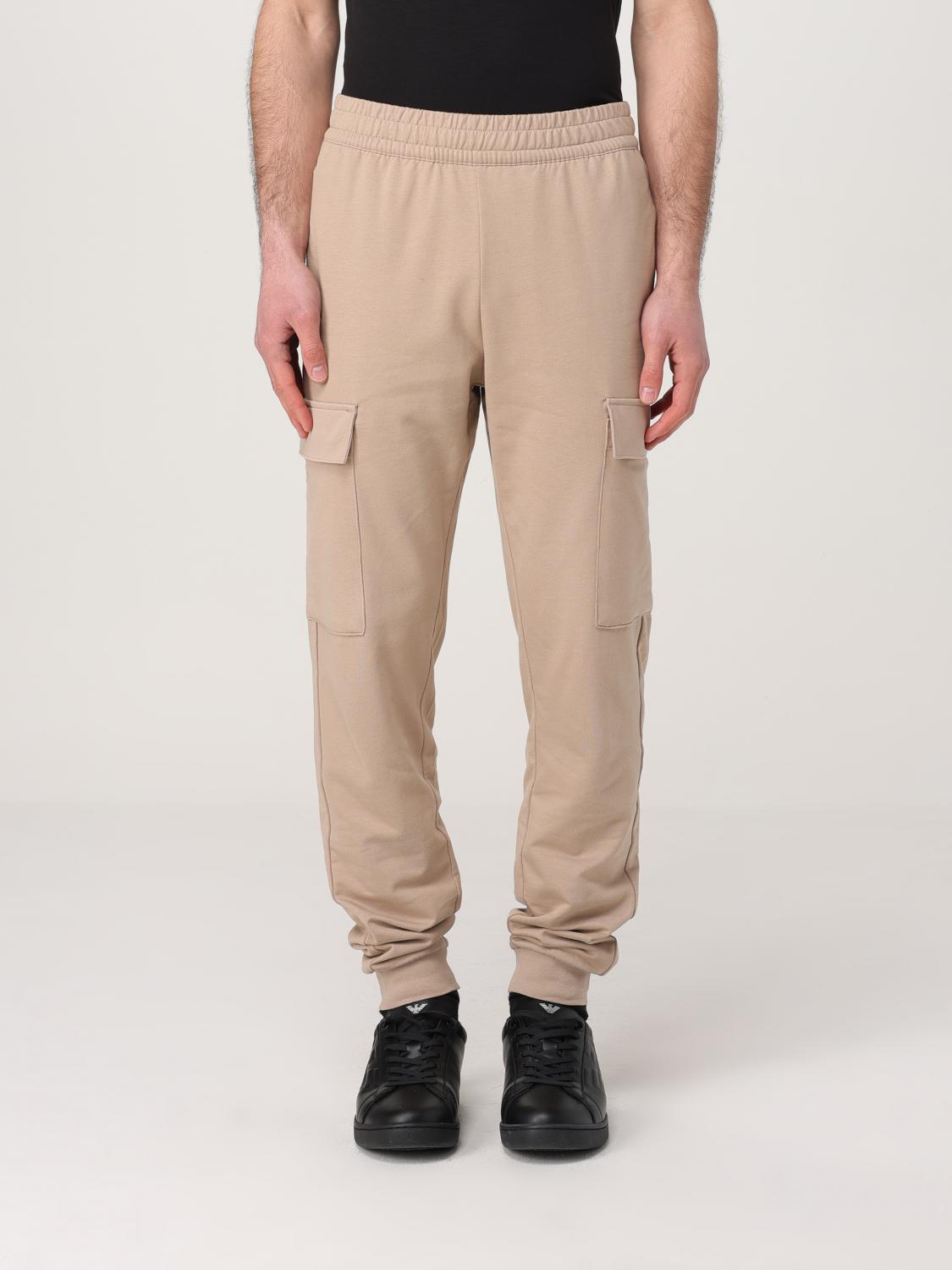 Ea7 Pants Men Color Beige In Gray