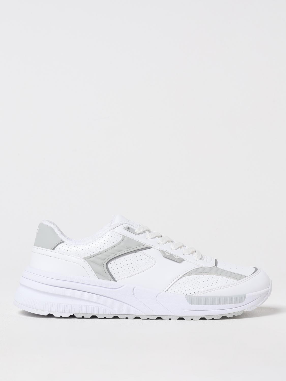 Ea7 Emporio Armani Perforated Sneakers In White 1
