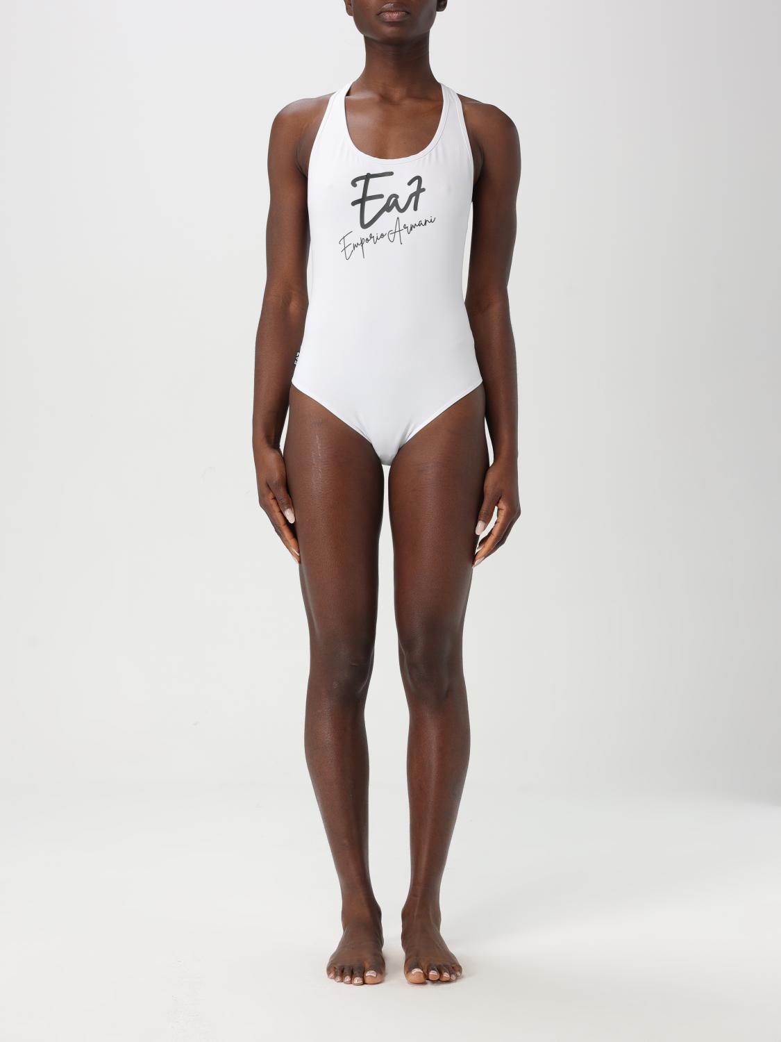 Ea7 Swimsuit Swimwear Woman Color White In White