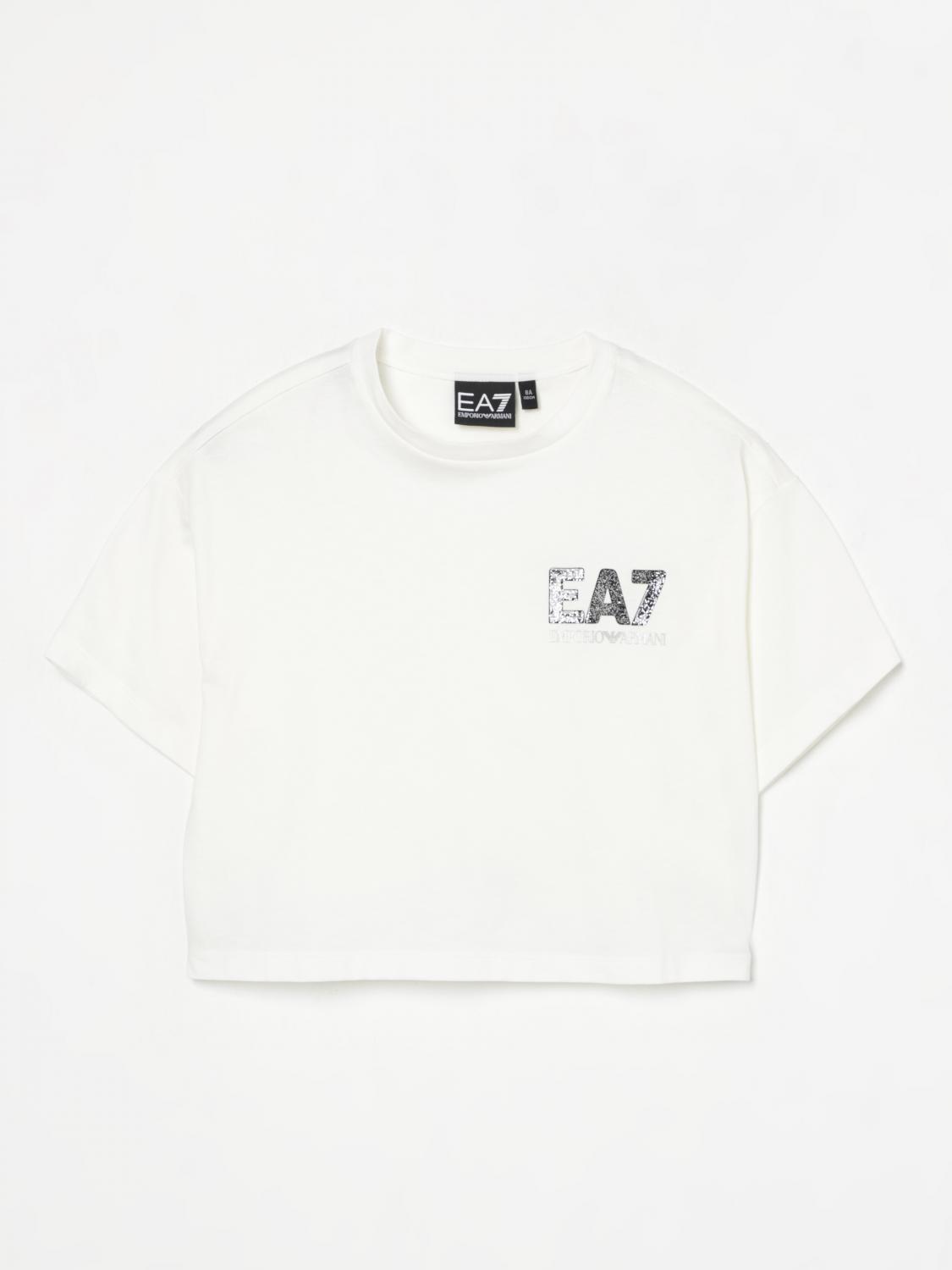 Ea7 T-shirt Kids Color Ivory In Ivory