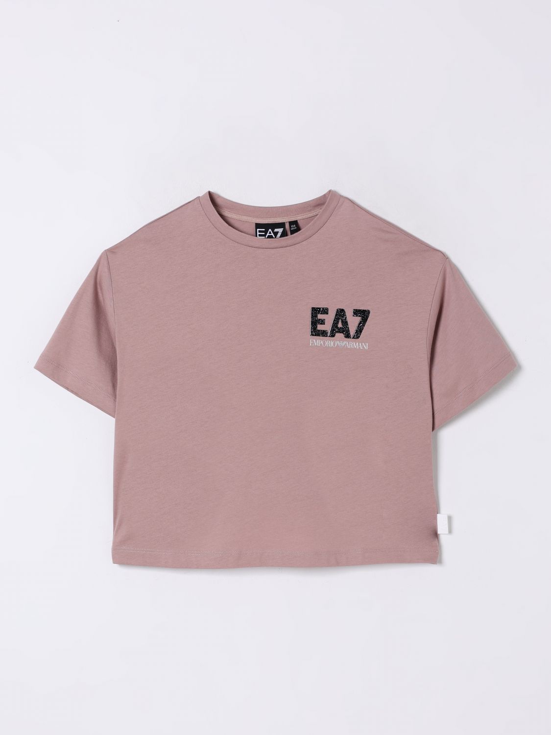 Shop Ea7 T-shirt Kids Color Blush Pink