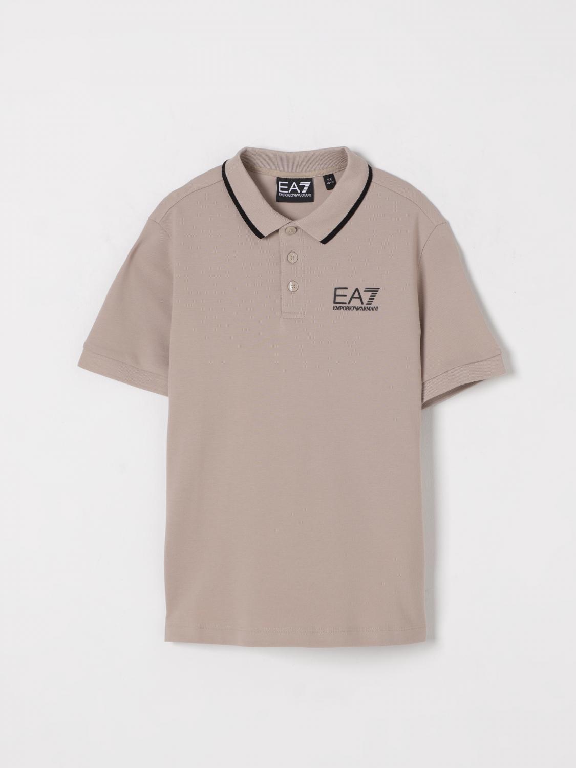 Ea7 Polo Shirt  Kids Color Beige In Beige