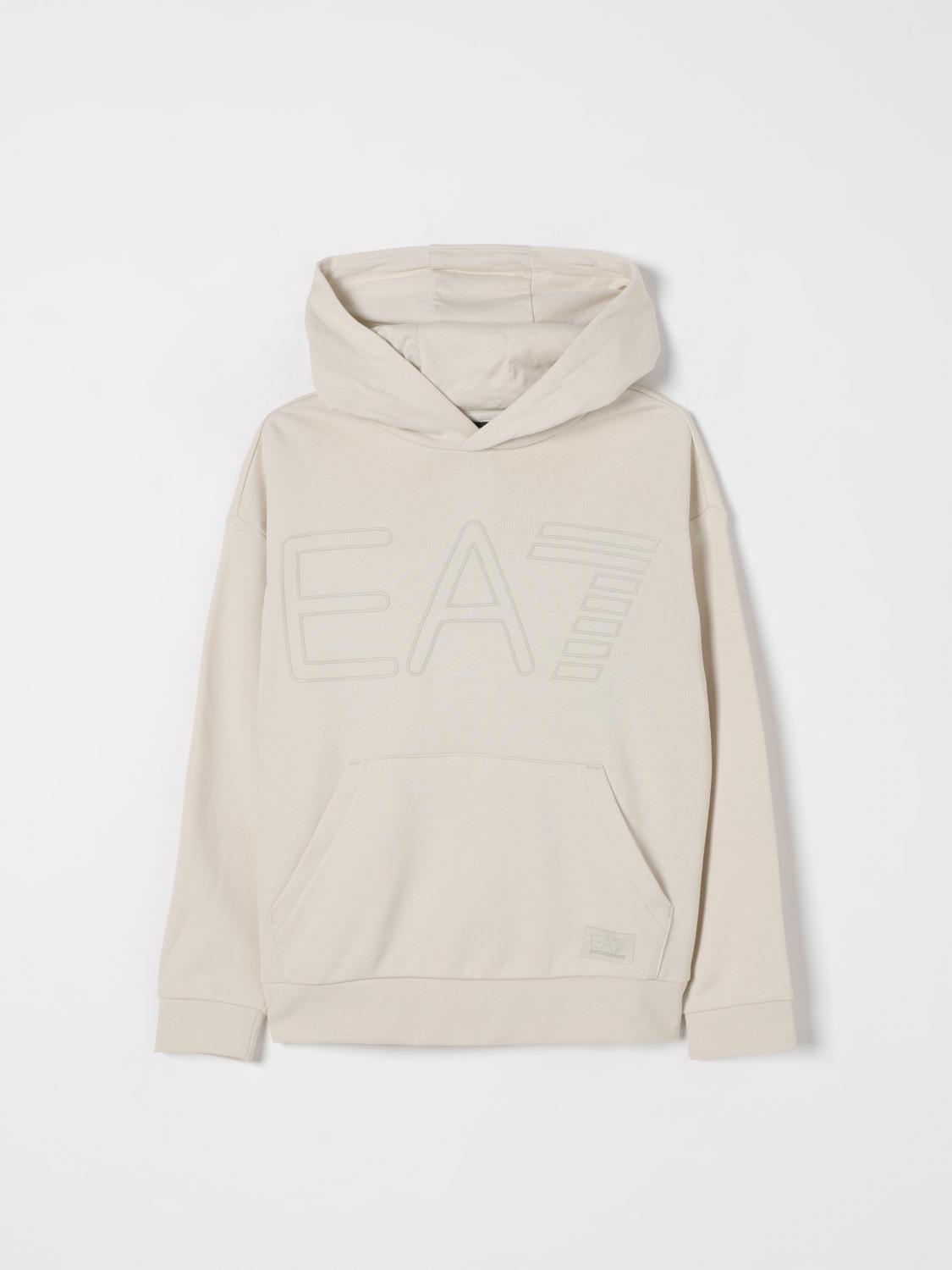 Shop Ea7 Sweater Kids Color Cream