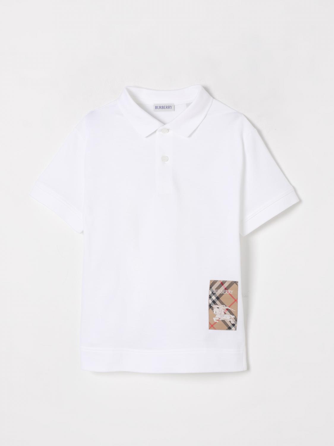 Burberry Polo Shirt Kids Color White In White
