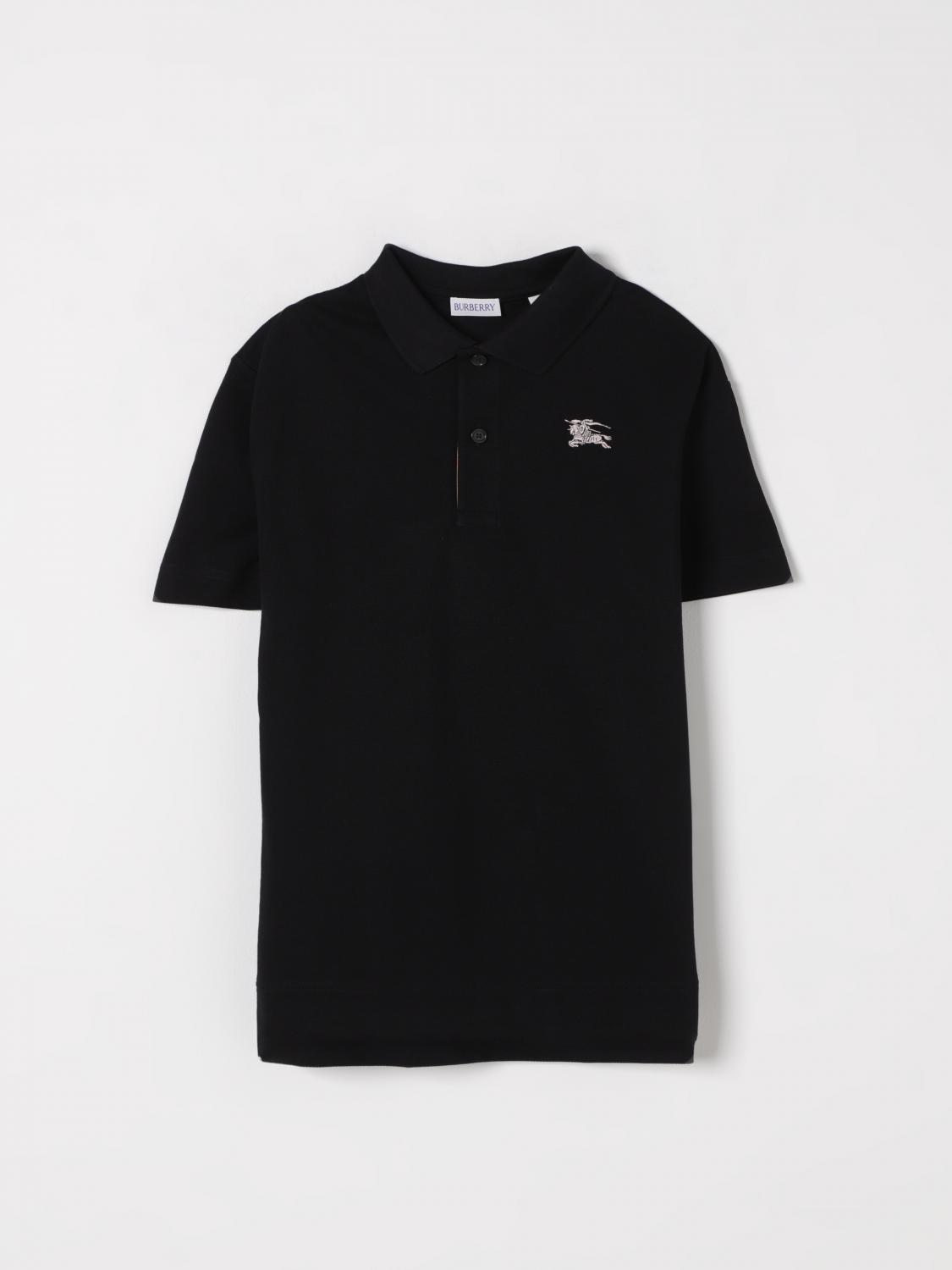 Burberry Polo Shirt Kids Color Black In Black