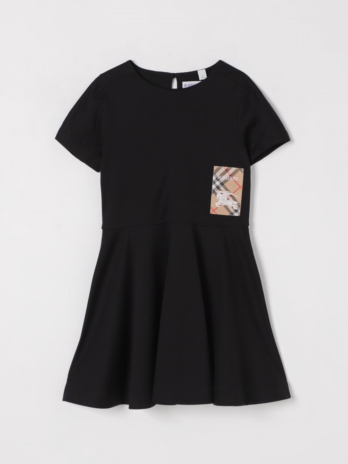 BURBERRY DRESS BURBERRY KIDS COLOR BLACK 425370002